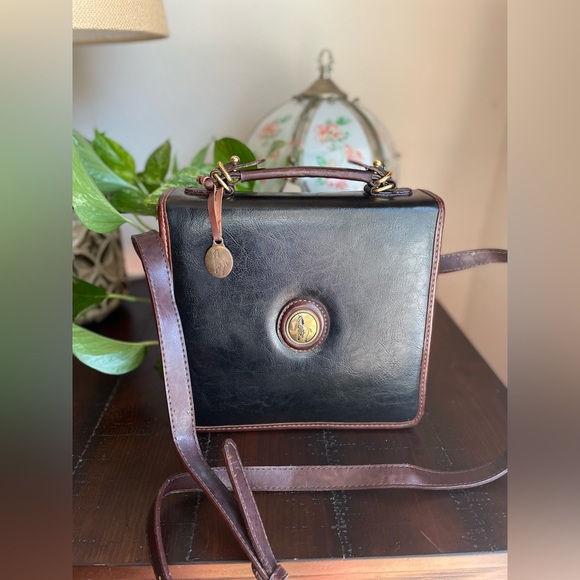 Vintage Ralph Lauren Women's Leather Briefcase Style Crossbody Bag. Rare&unique - Picture 3 of 16